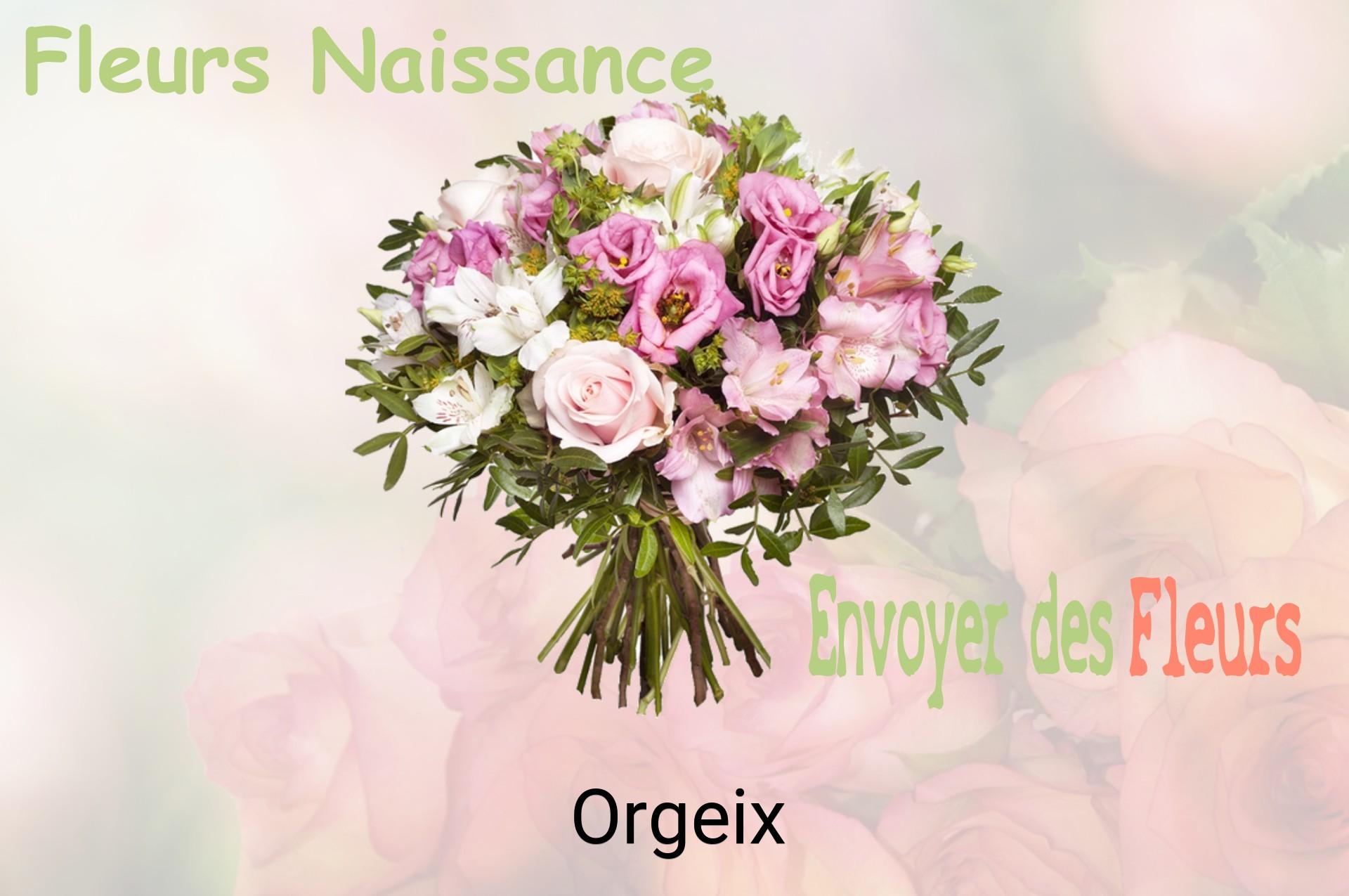 Bouquet de fleurs de naissance livré à Orgeix